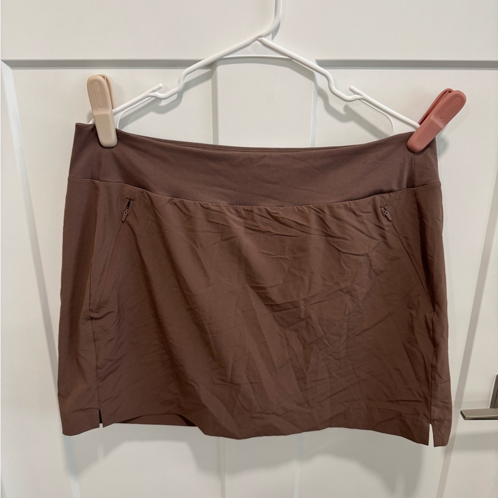 Athleta Brown Skort with Zipper Pockets